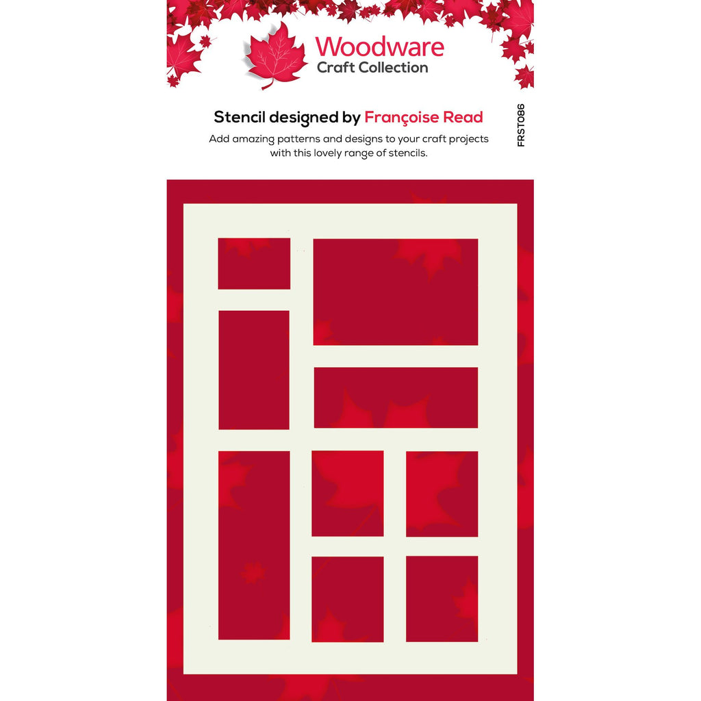 Woodware Craft Collection Postage Frame Stencil frst086