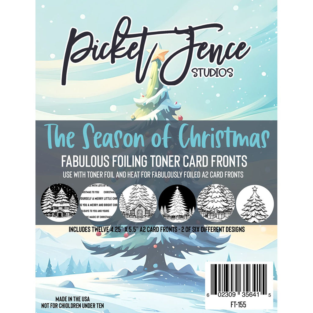 Picket Fence Studios Foiling Toner A2 Card Fronts The Season of Christmas ft-155