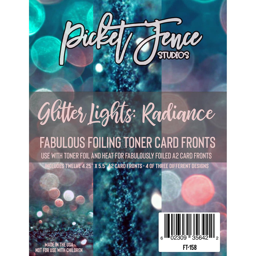 Picket Fence Studios Foiling Toner A2 Card Fronts Glitter Lights Radiance ft-158