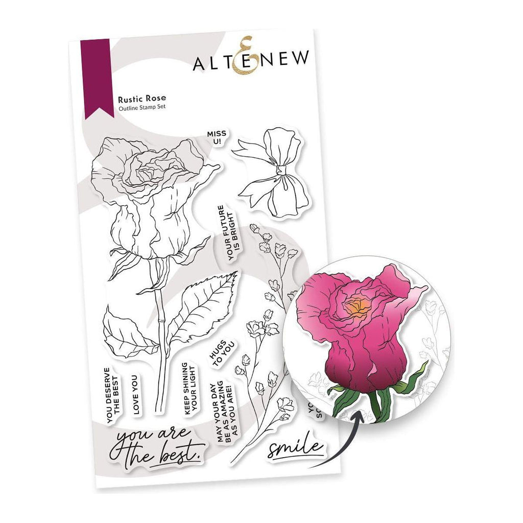 Altenew Rustic Rose Clear Stamps alt8919