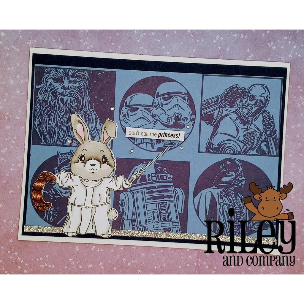 Riley and Company Dress Up Bunny Clear Stamps dur006 Princess