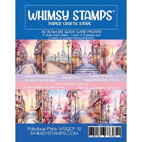 Whimsy Stamps Quick Card Fronts Fabulous Paris wsqcf-12