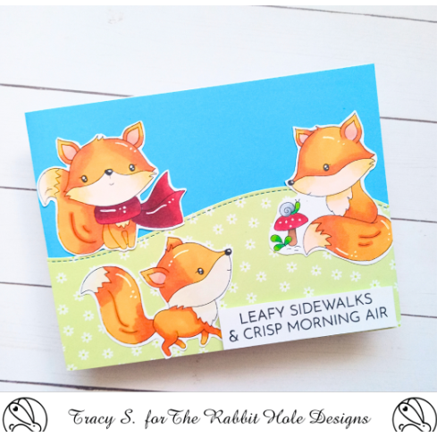 The Rabbit Hole Designs Fall Foxes Dies TRH-215D three