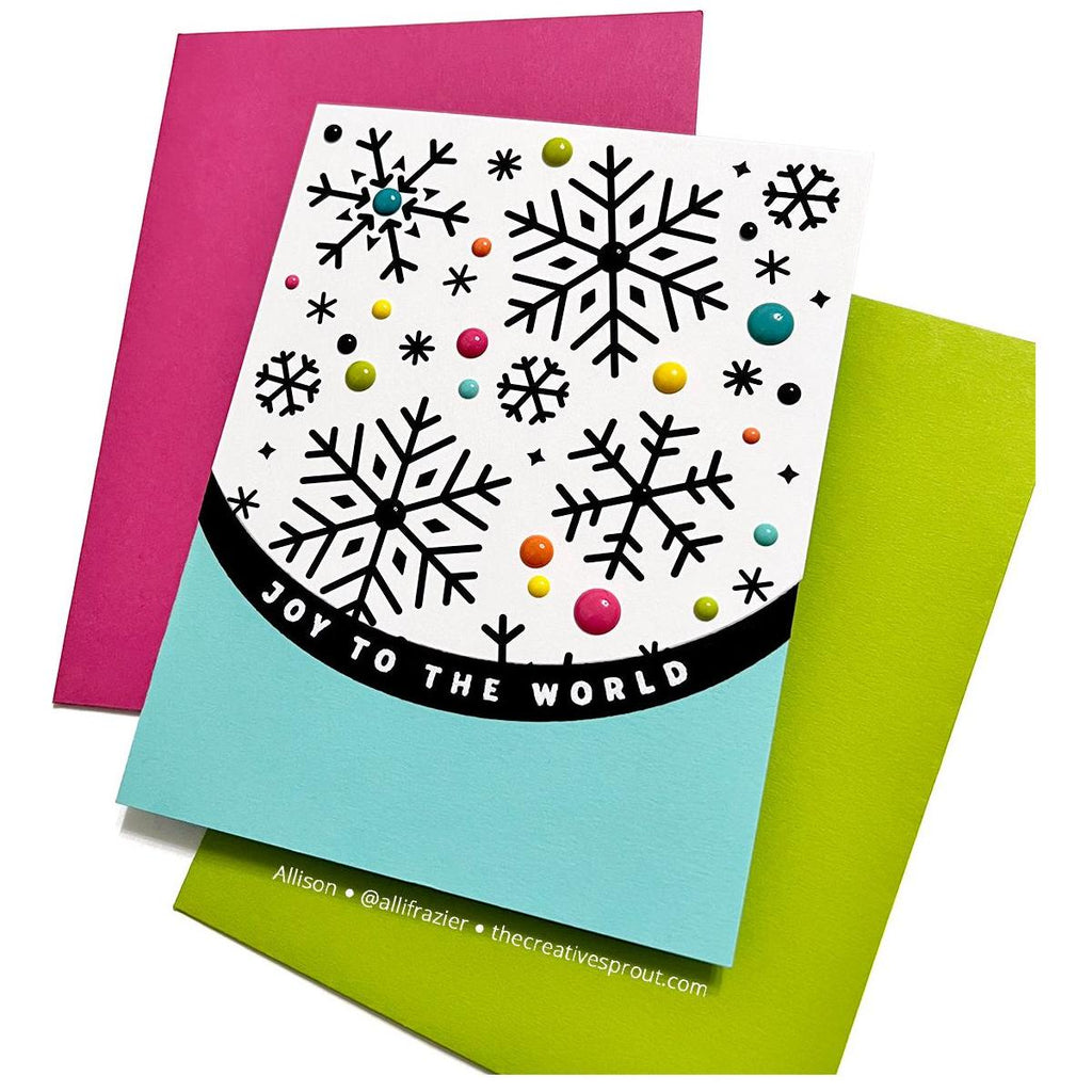 Simon Says Stamp Falling Snowflakes Foil Transfer Cards 1019sf Festive Fun Holiday Card | color-code:ALT01