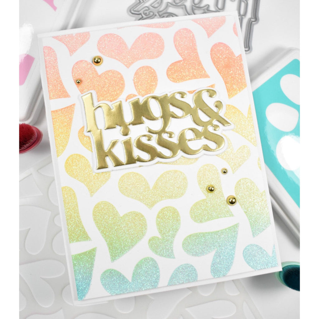 Simon Says Stamp Stencil Falling in Love 1068st Hugs Card | color-code:ALT04