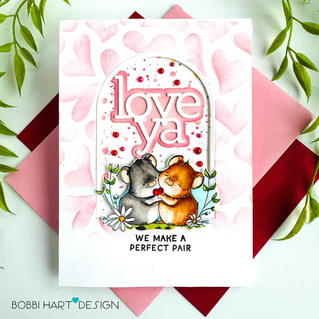 Simon Says Stamp Stencil Falling in Love 1068st Love You Card | color-code:ALT01