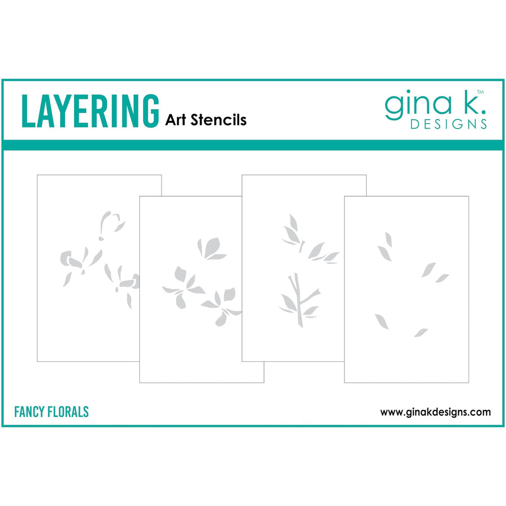 Gina K Designs Fancy Florals Layering Stencils gkdst61