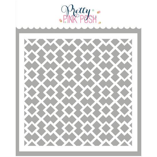 Pretty Pink Posh Fancy Lattice Stencil