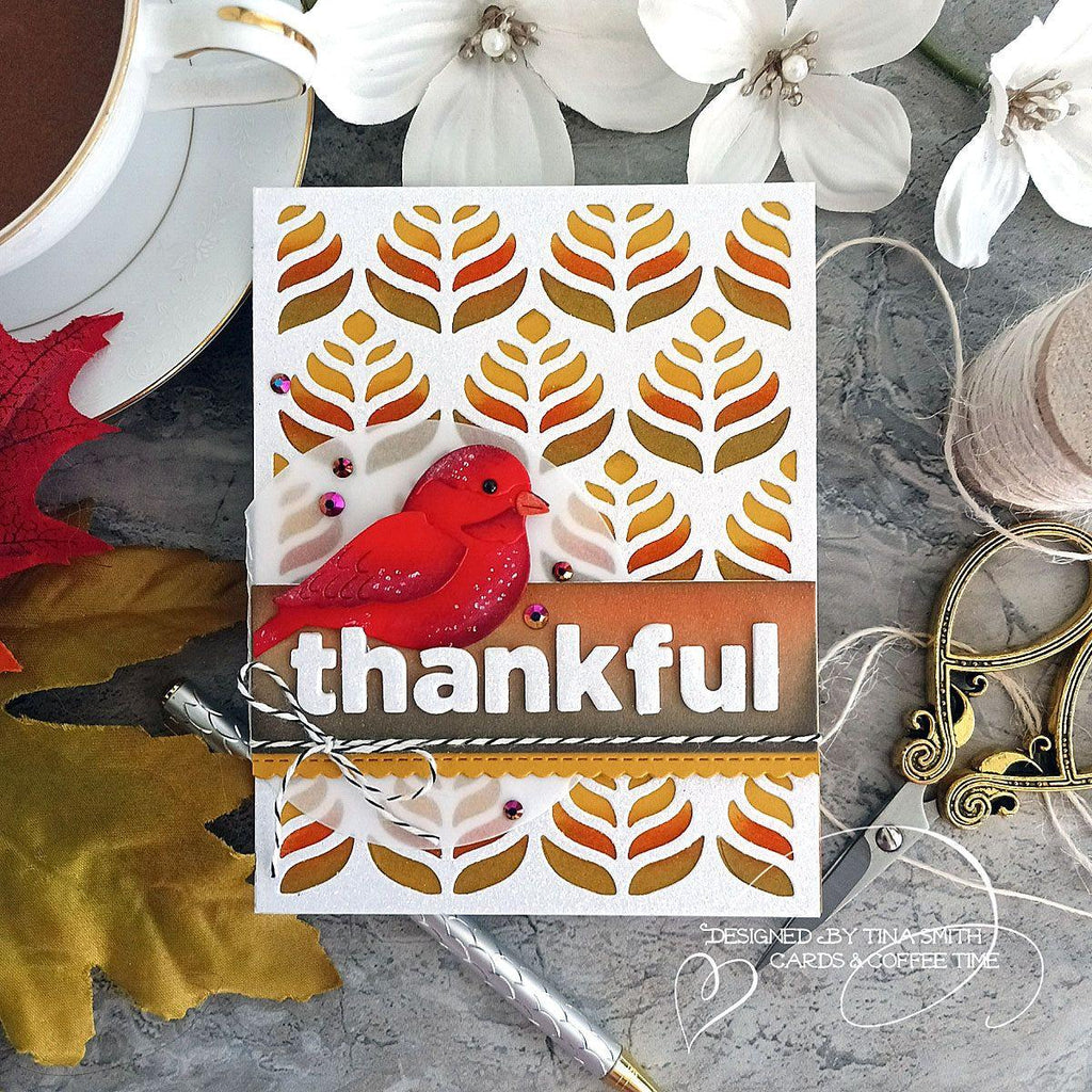 Simon Says Stamp Fanfare Frame Wafer Die s831 Stamptember Thankful Card | color-code:ALT04