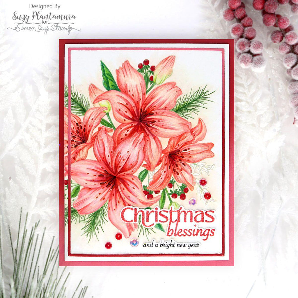 Simon Says Stamp Festive Bouquets Wafer Dies sssd112975c All The Joy Christmas Card | color-code:ALT04