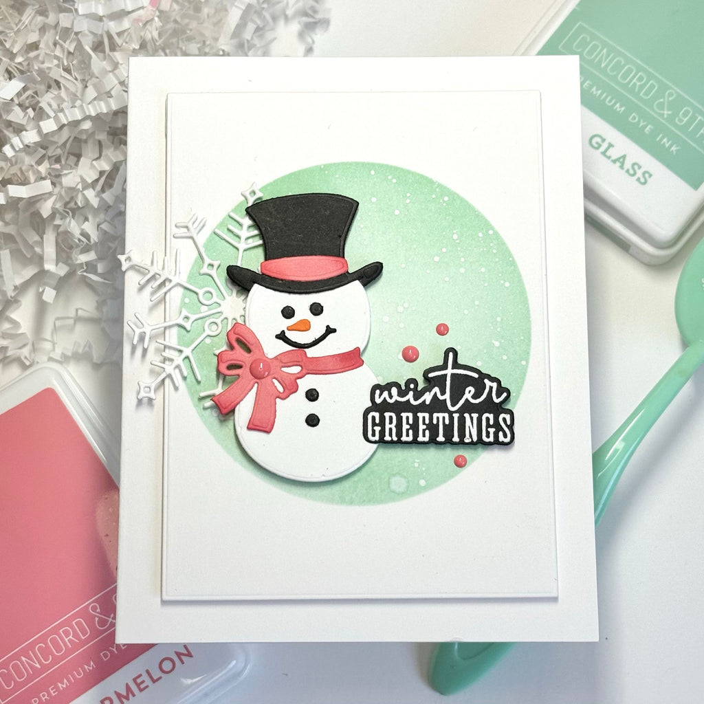 Simon Says Stamp Festive Snowman Wafer Dies 1244sd Christmas Card 