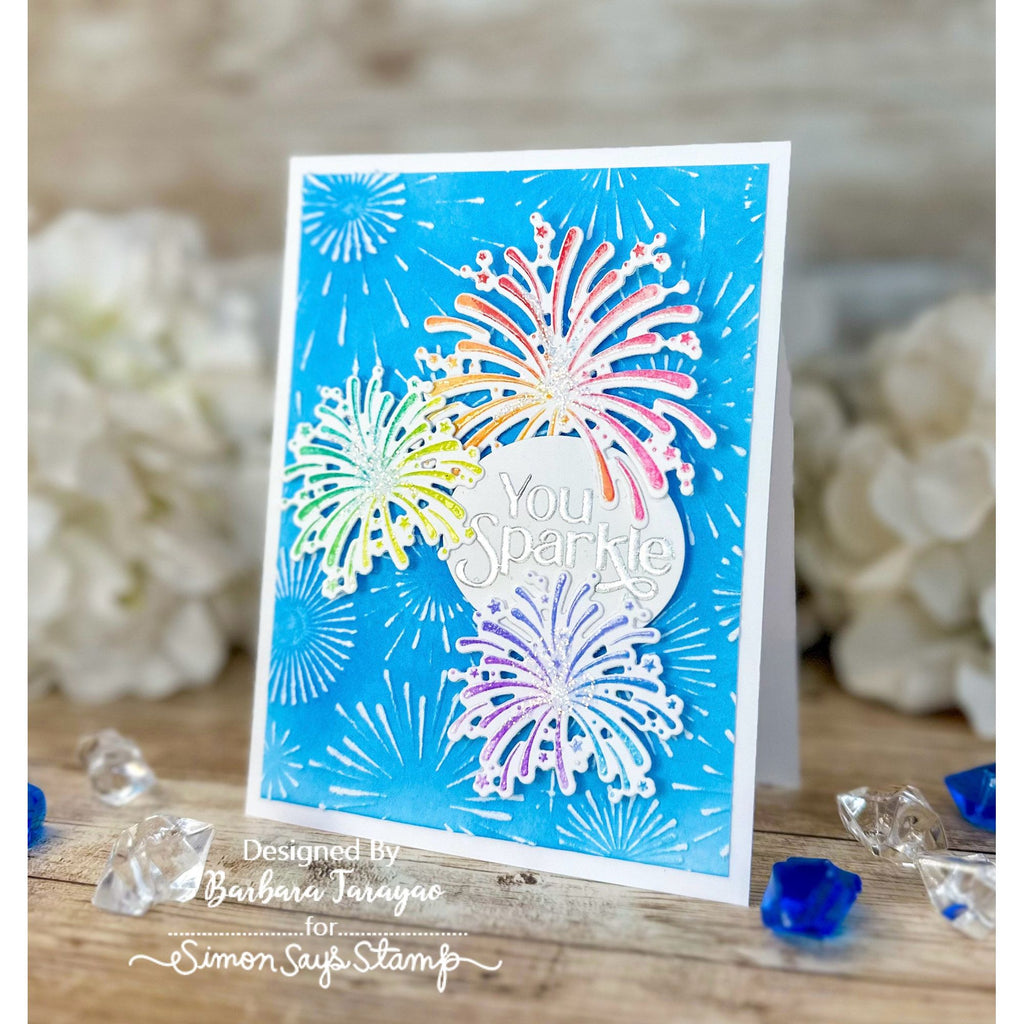 Rainbow Splash Firework Sparkle Wafer Dies rsd603c You Sparkle Card | color-code:ALT03