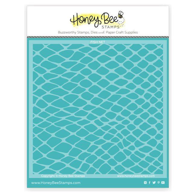 Honey Bee Fish Net Background Stencil hbsl-129 in package