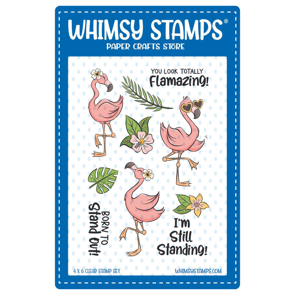 Whimsy Stamps Flamingo Summer Clear Stamps khb174b