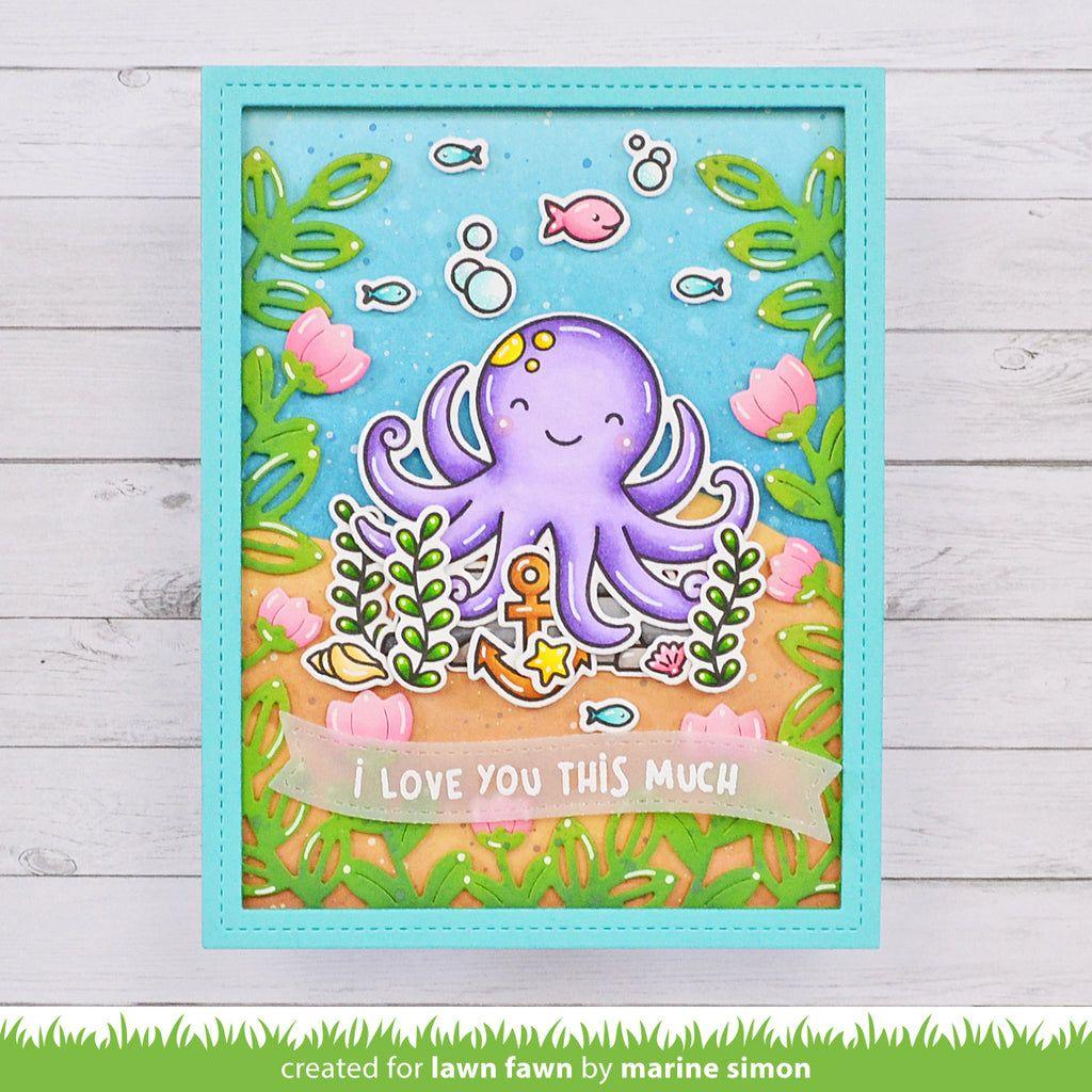 Lawn Fawn Garden Flower Backdrop Dies lf3386 Love You This Much