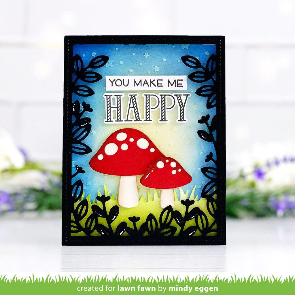 Lawn Fawn Garden Flower Backdrop Dies lf3386 You Make Me Happy