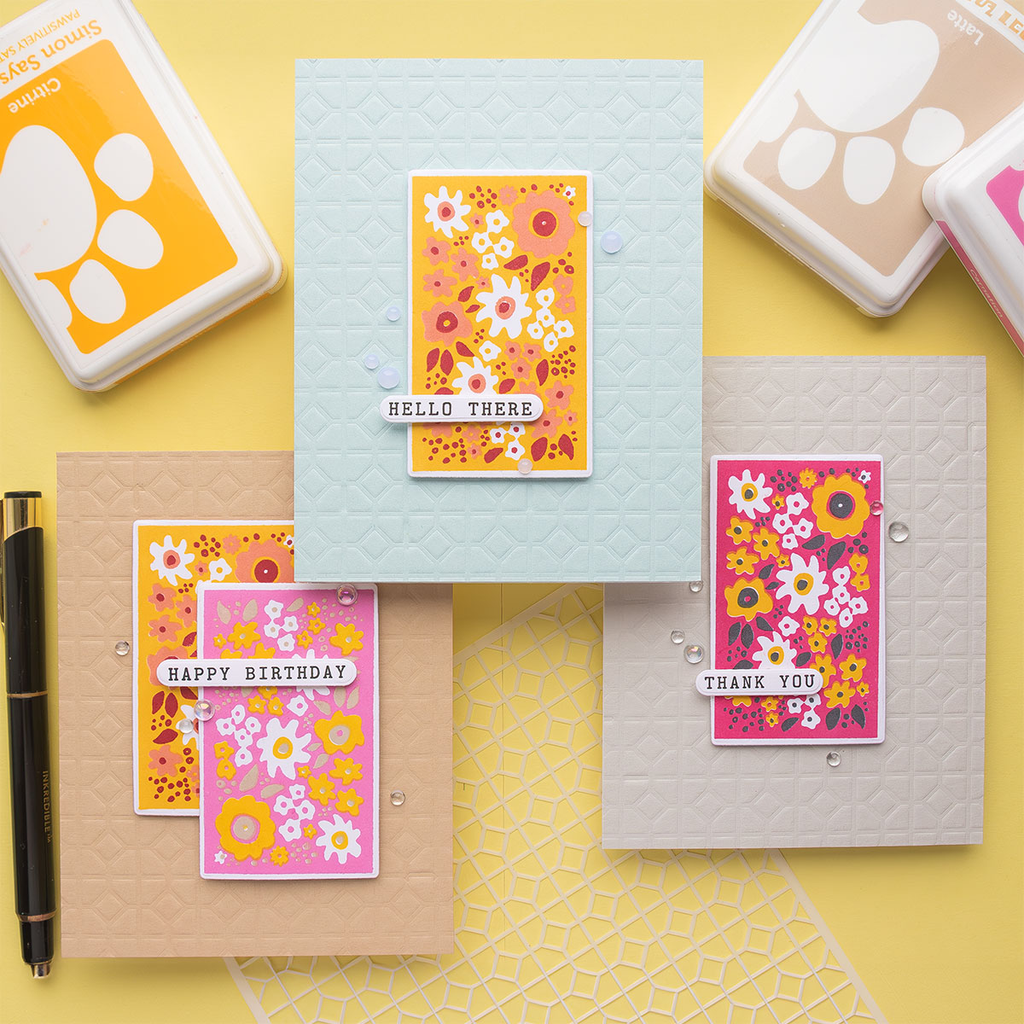 Simon Says Clear Stamps Flower Block 3027ssc Be Bold Flower Block Cards | color-code:ALT01