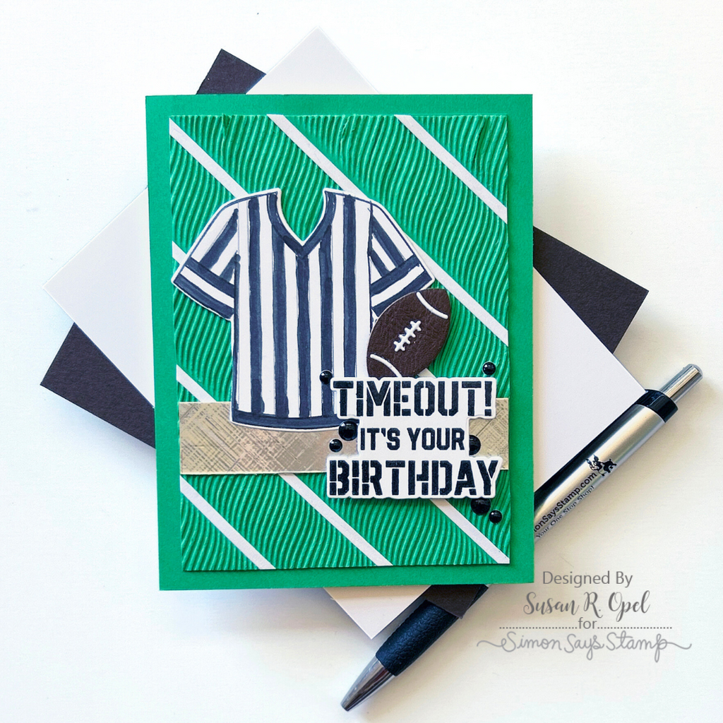 Simon Says Stamp Football Season Wafer Dies 1139sdc Cheering for You Referee Birthday Card | color-code:ALT02