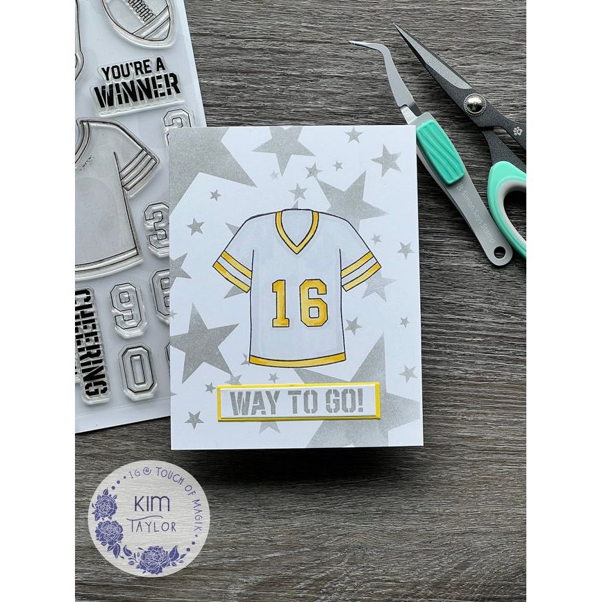 Simon Says Clear Stamps Football Season 2084ssc Cheering for You 16th Birthday Card