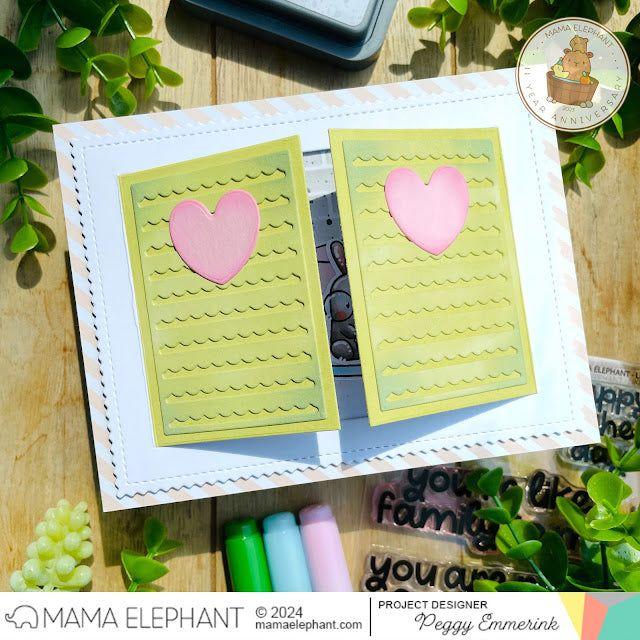 Mama Elephant Open Sesame Creative Cuts Steel Dies pink hearts