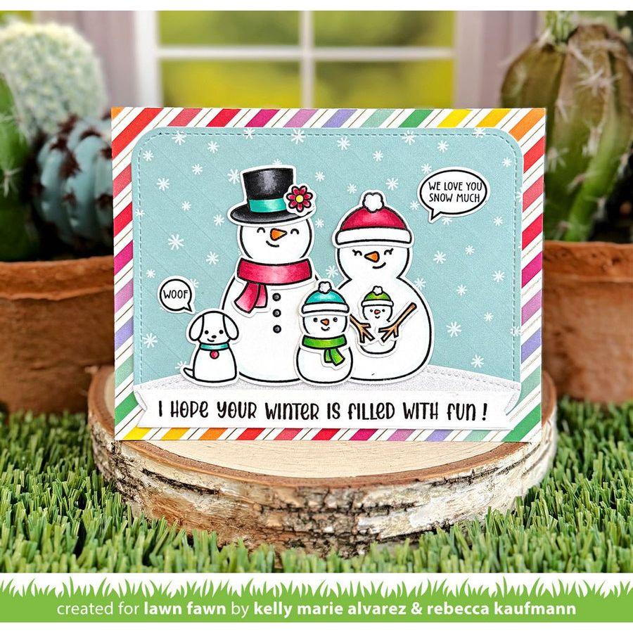 Lawn Fawn Henry's Build-A-Sentiment: Winter Clear Stamps lf3508 Filled with Fun!