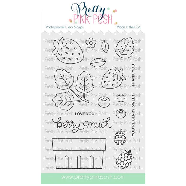 Pretty Pink Posh Fresh Berries Clear Stamps