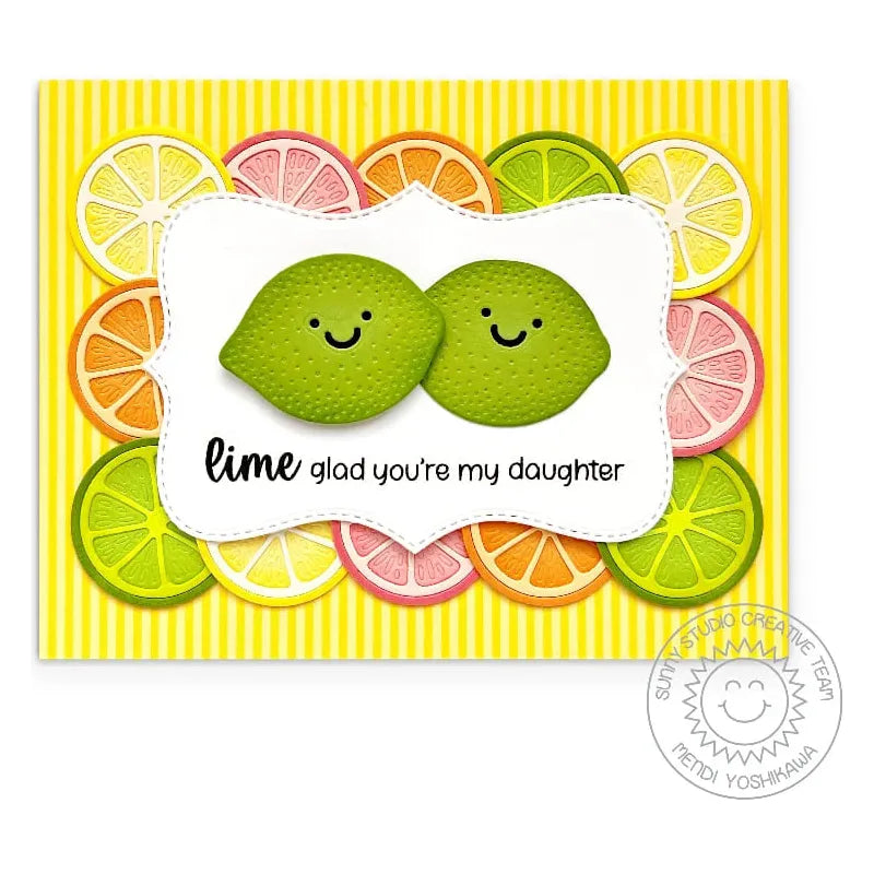 Sunny Studio Limitless Labels 1 Craft Dies ssdie-378 citrus