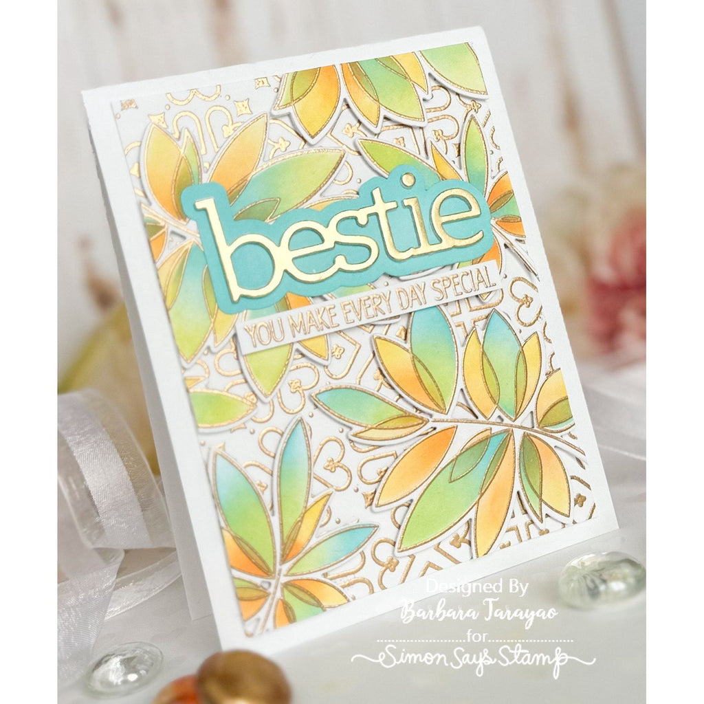 Simon Says Stamp Friendship Leafy Cluster Wafer Dies 1028sdc Sweetheart Friend Card | color-code:ALT01