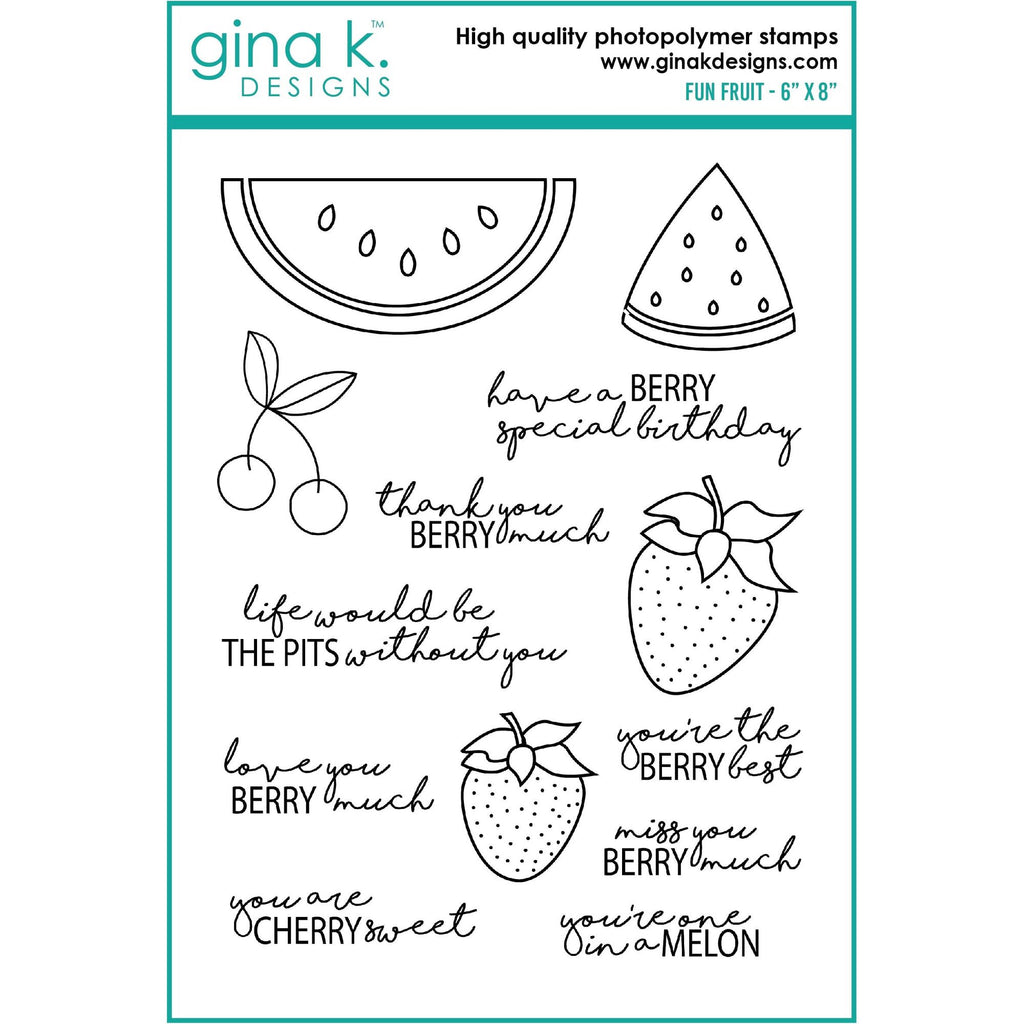 Gina K Designs Fun Fruit Clear Stamps bs59