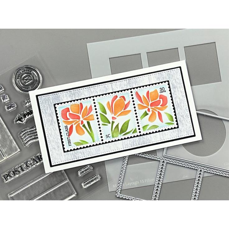 Gina K Designs Fancy Florals Layering Stencils gkdst61 First Class | color-code:ALT01