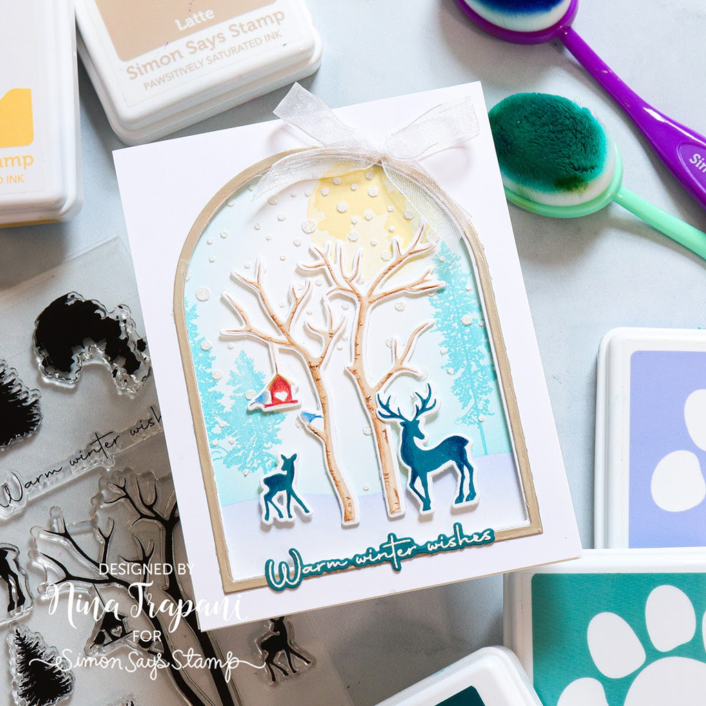 Gina K Designs Stay Cozy STAMPtember Exclusive Stamps and Message Dies Set | color-code:ALT03