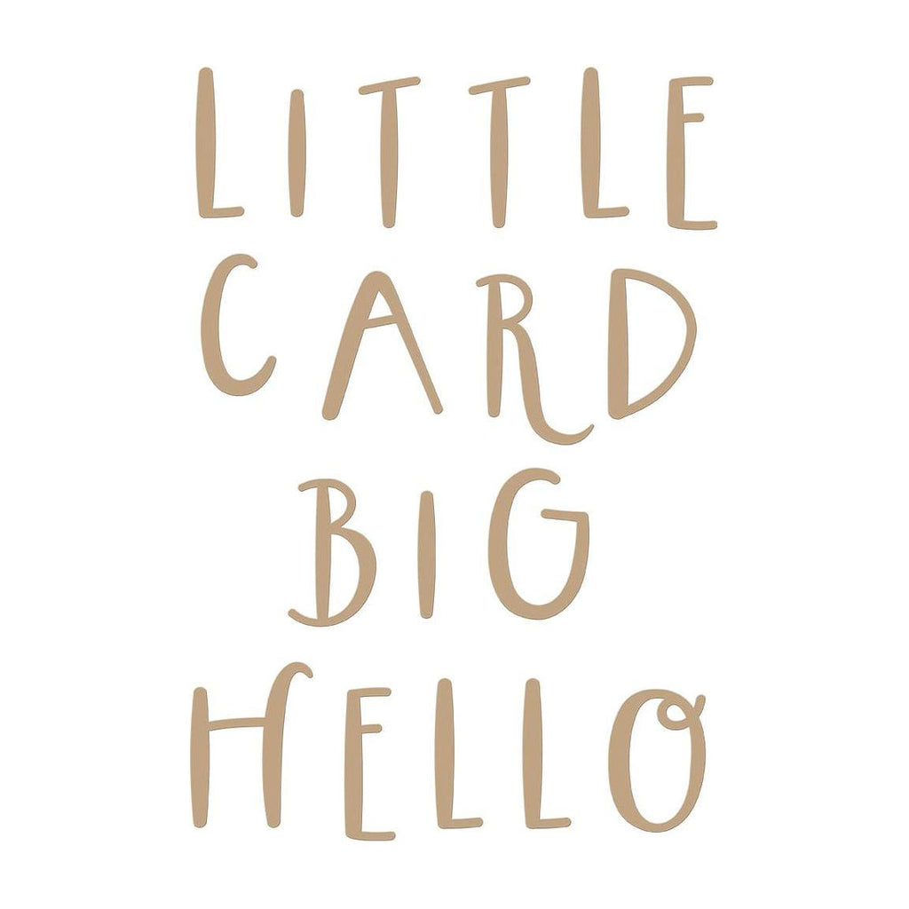 GLP-402 Spellbinders Little Card Big Hello Glimmer Hot Foil Plate Hello