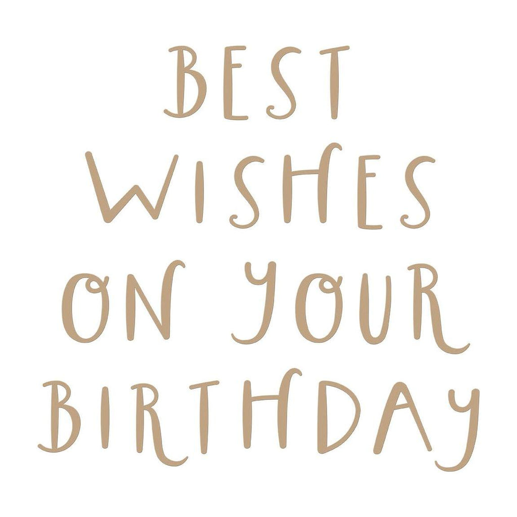 GLP-404 Spellbinders Best Wishes on Your Birthday Glimmer Hot Foil Plate