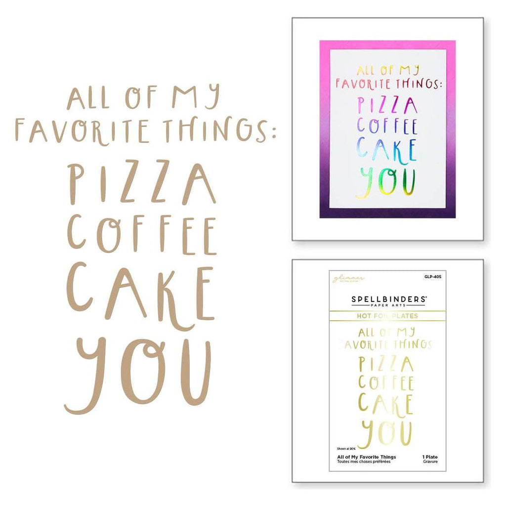 GLP-405 Spellbinders All of My Favorite Things Glimmer Hot Foil Plate Coffee