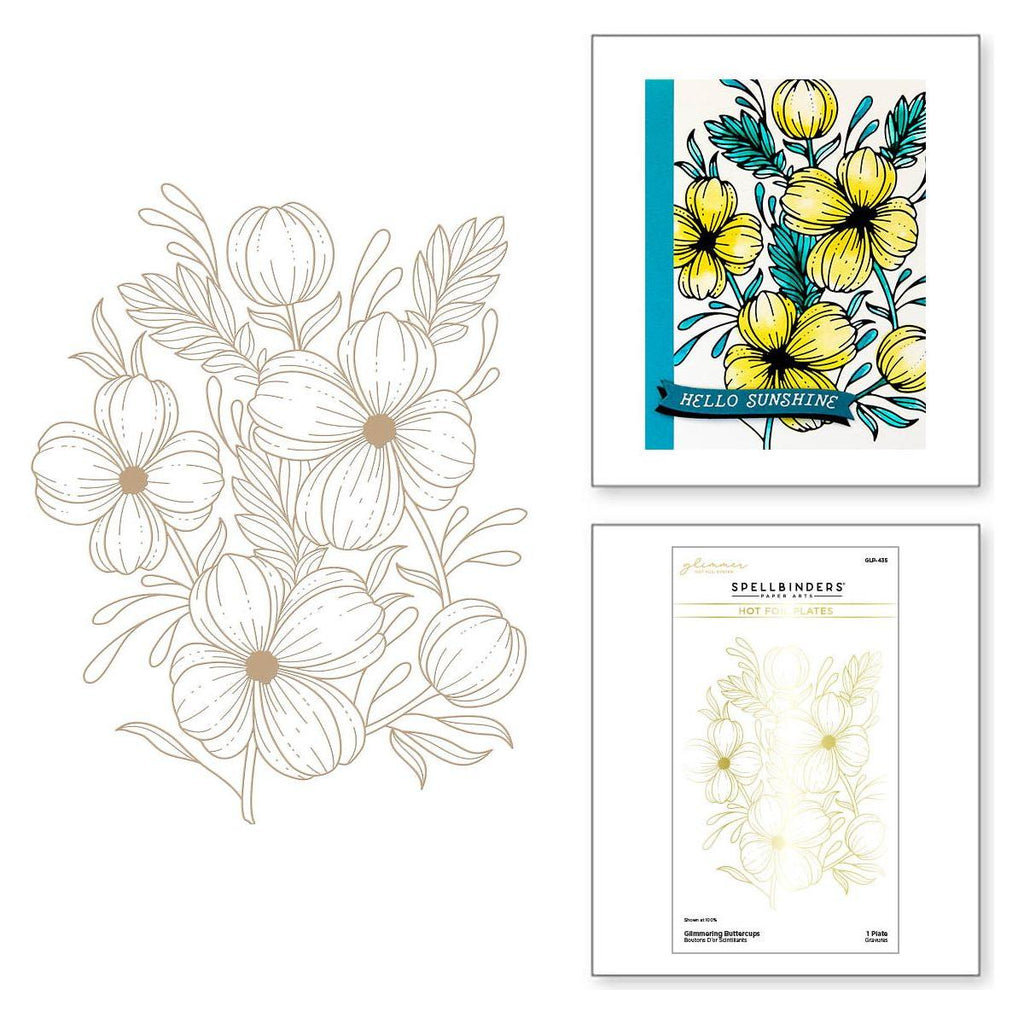 Spellbinders Glimmering Buttercups Glimmer Plate glp-435 product image