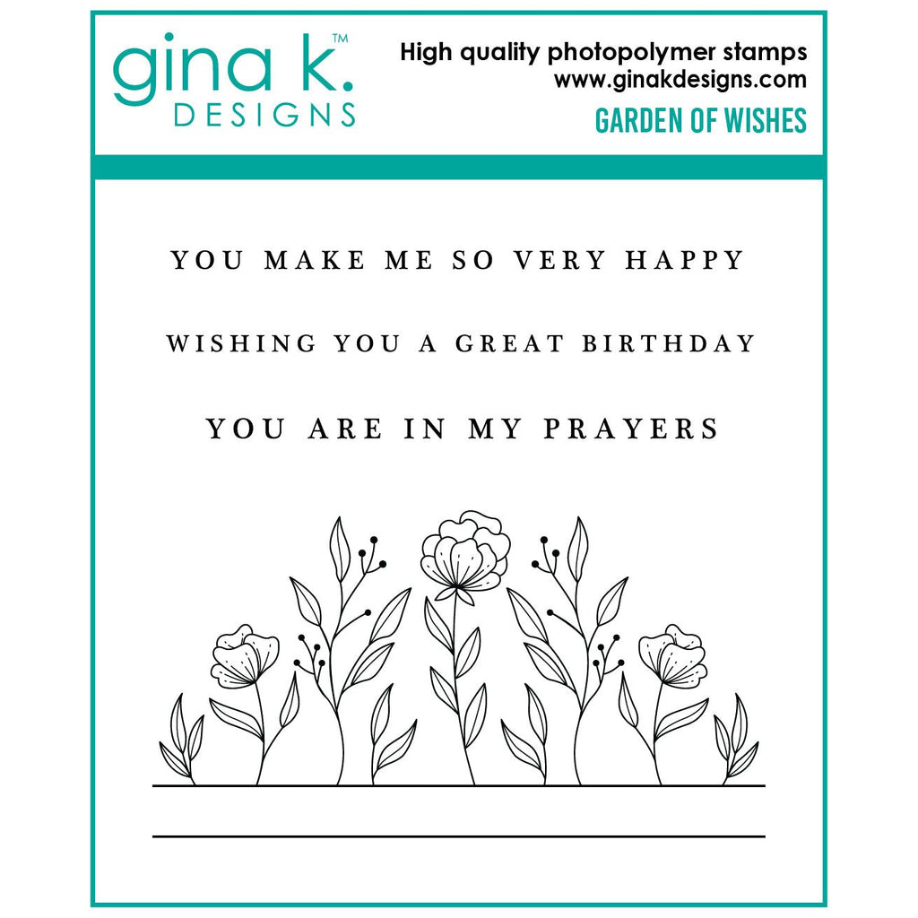 Gina K Designs Garden of Wishes Clear Stamps gkd237