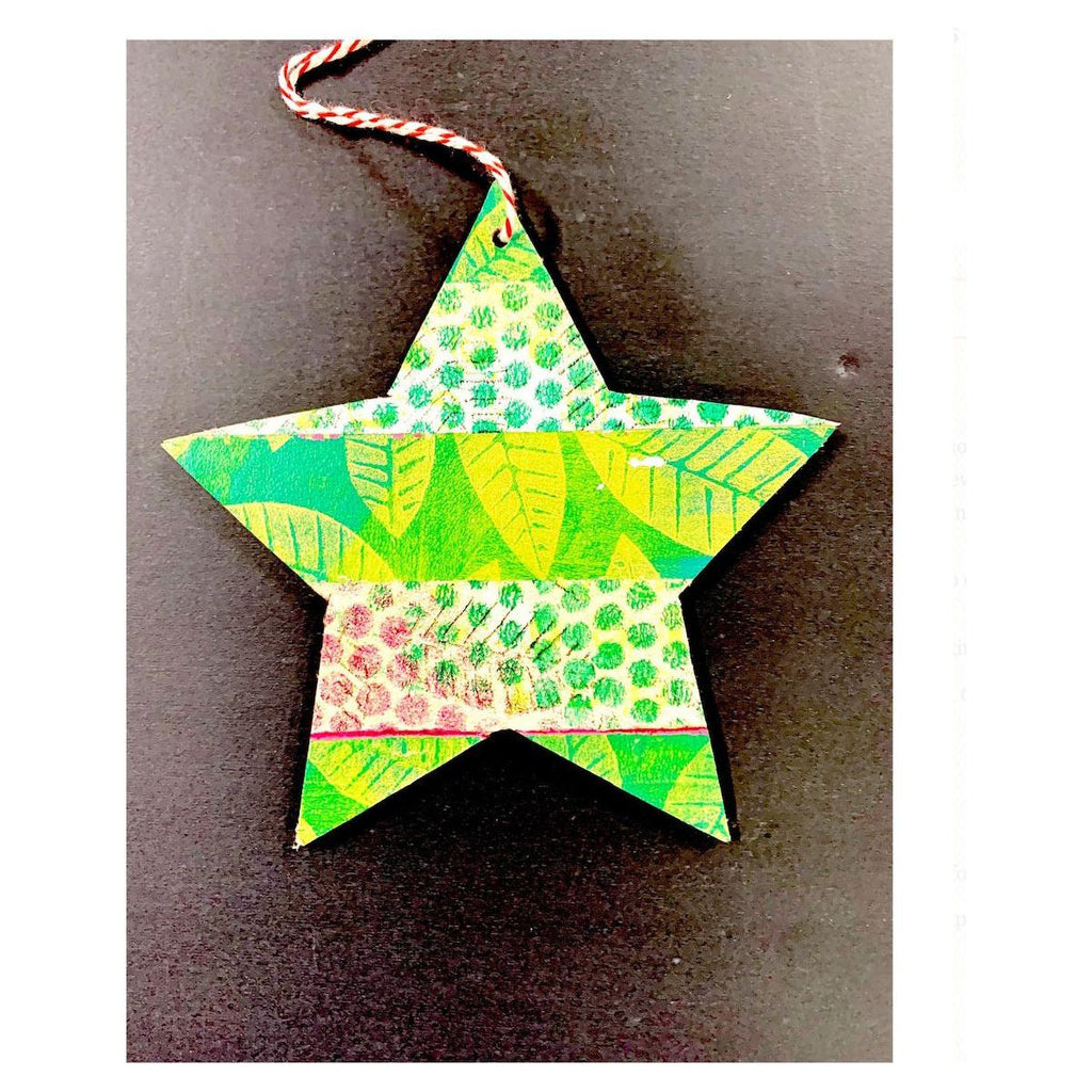 Gelli Arts Christmas Card Kit star