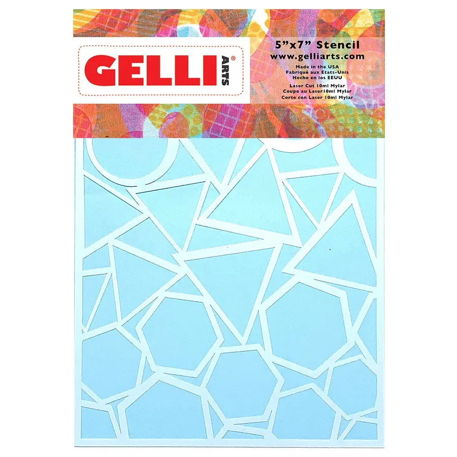 Gelli Arts Geo Stencil for Printing Plates