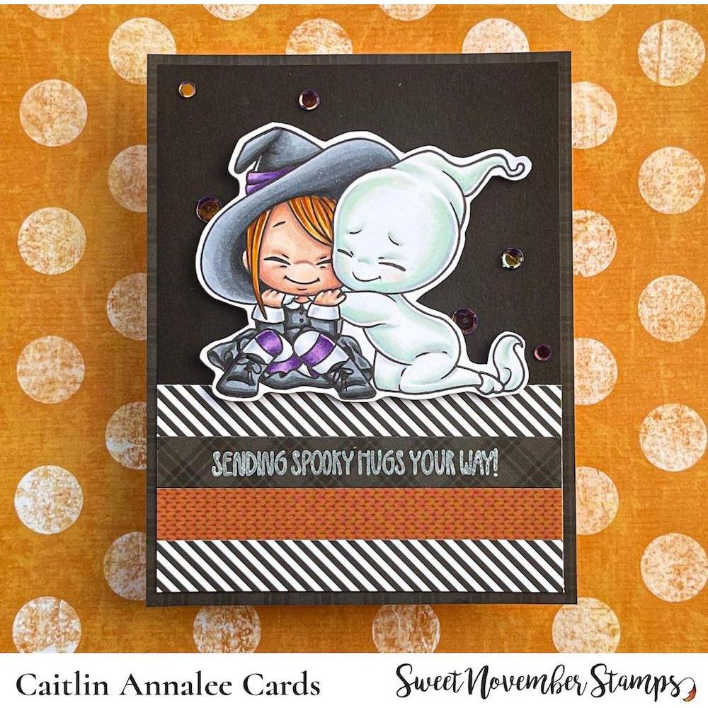 Sweet November Stamps Ghost Hugs Clear Stamp Set snsghhw23 Witch