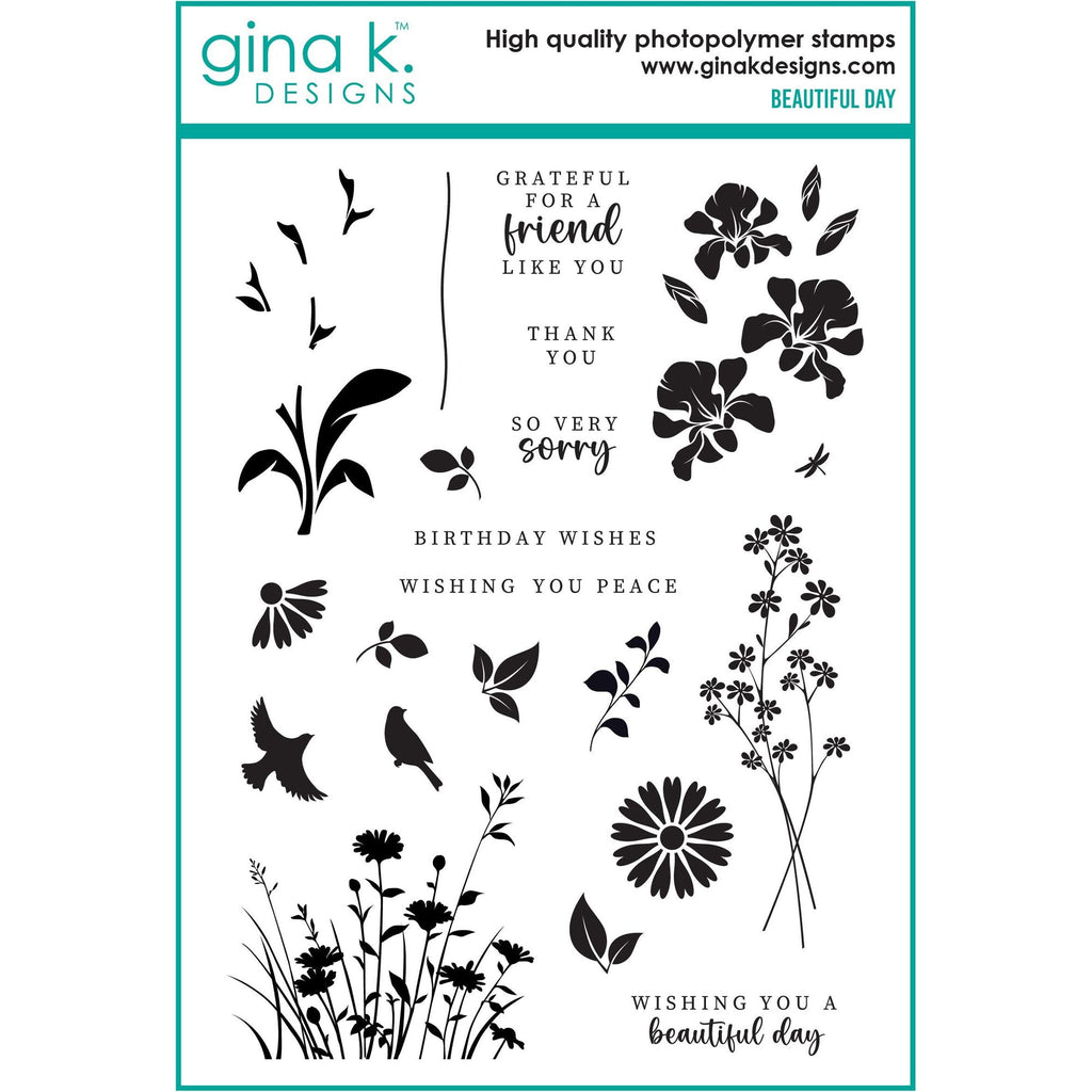 Gina K Designs Beautiful Day Stamps gkd249