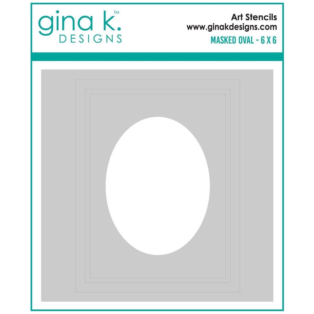 Gina K Designs Masked Oval Stencils gkdst86