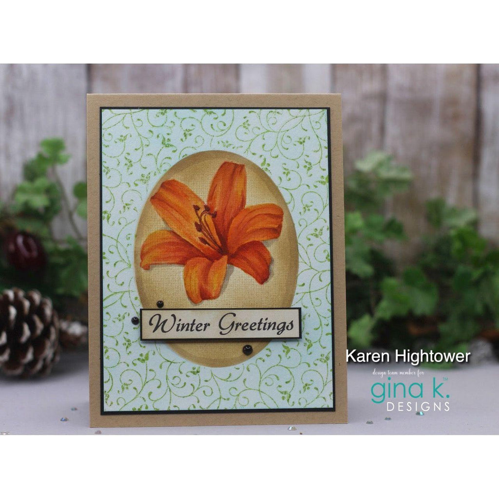 Gina K Designs Winter Blooms Stamps hs60 Greetings