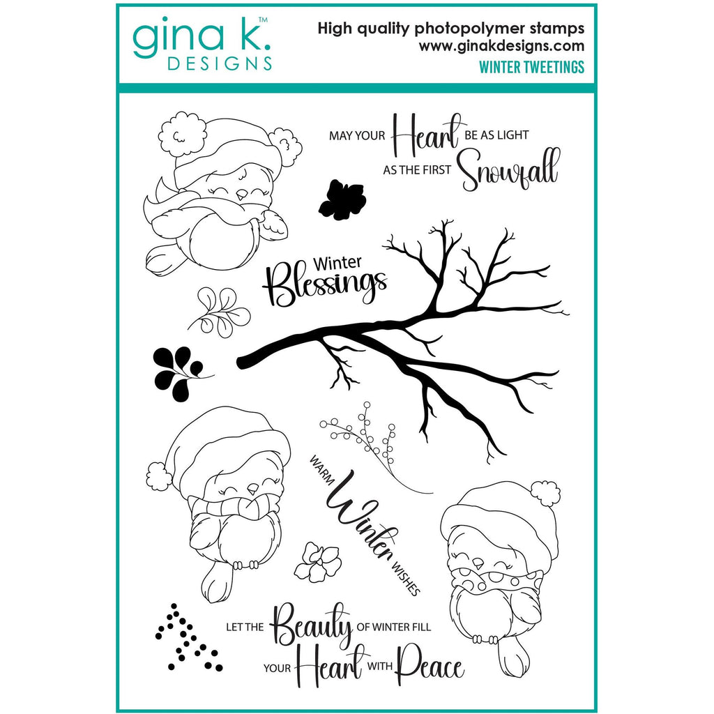 Gina K Designs Winter Tweetings Stamps dg07