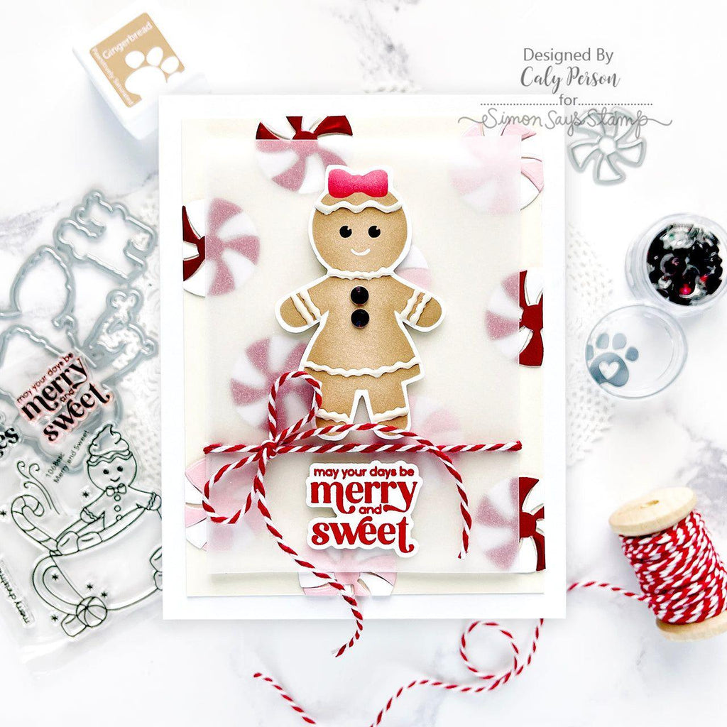 Simon Says Stamp Stencils Gingerbread Girl 1038st Christmas Card | color-code:ALT01