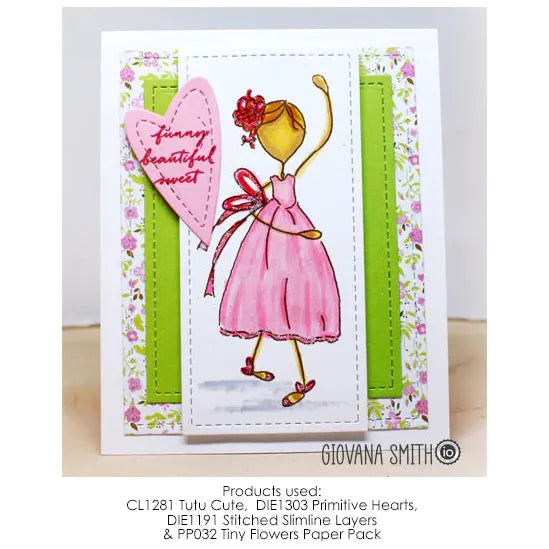 Impression Obsession Tutu Cute Clear Stamp Set cl1281 pink dress