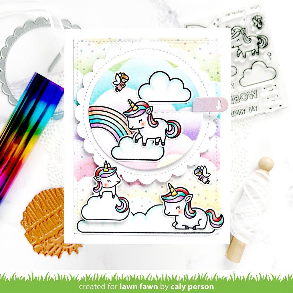 Lawn Fawn My Rainbow Clear Stamps lf3362 Unicorn Whirl | color-code:alt1