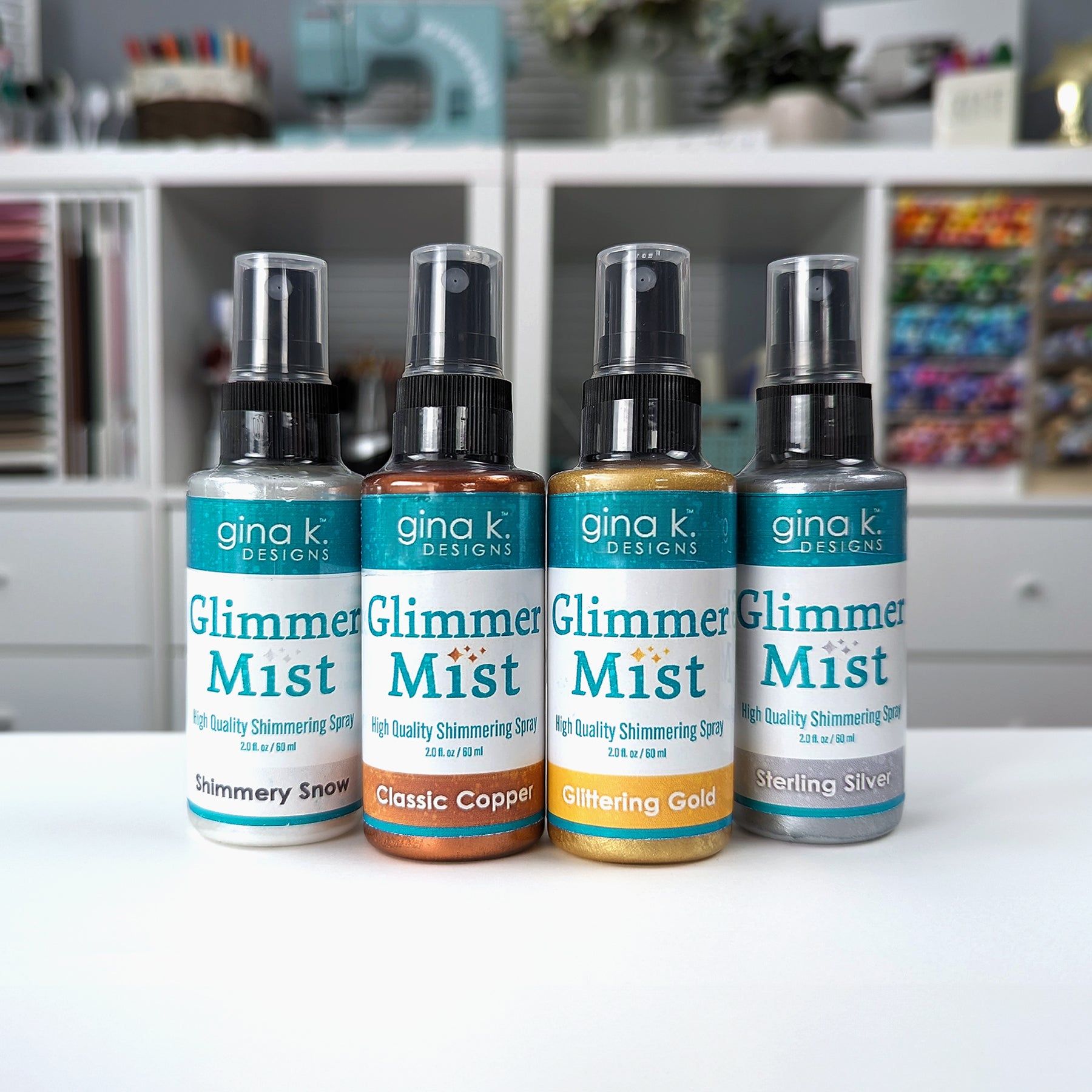 Gina K Set of 4 Glimmer Mists