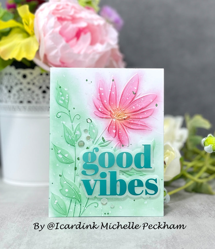CZ Design Wafer Dies Good Vibes czd238 Sunny Vibes Good Vibes Card