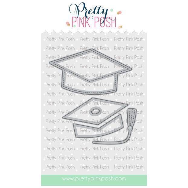 Pretty Pink Posh Graduation Cap Shaker Dies