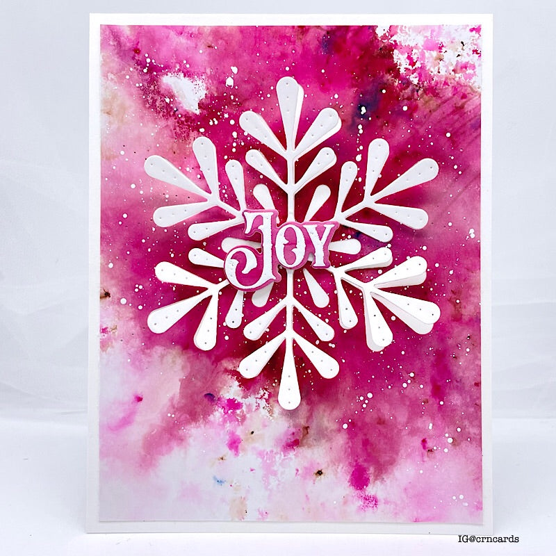 Simon Says Stamp Grand Pixie Snowflake Wafer Die s962 DieCember Christmas Card